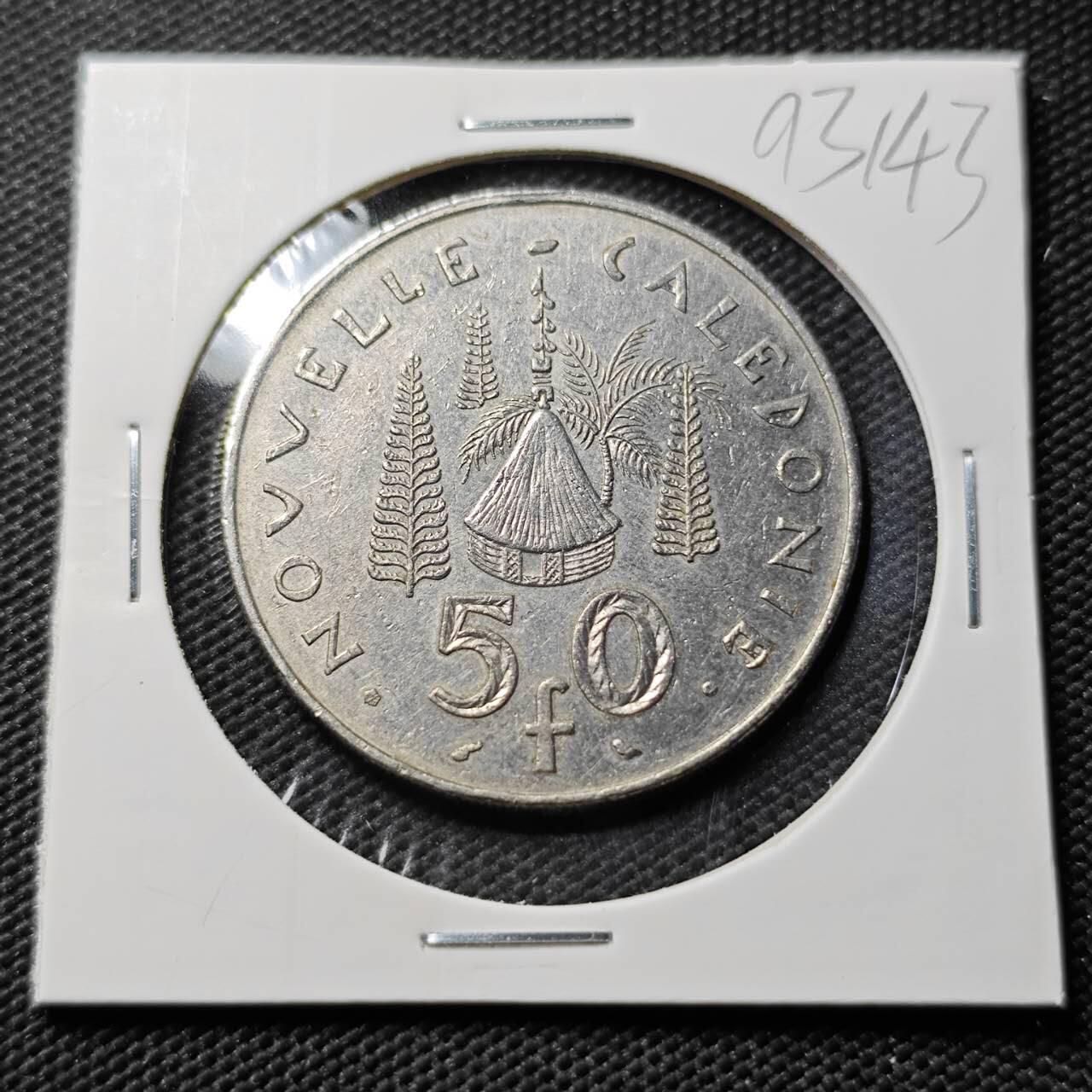 KK钱币收藏小铺  第393期  2月预留时间 周末发货  1972法属新喀里多尼亚50法郎