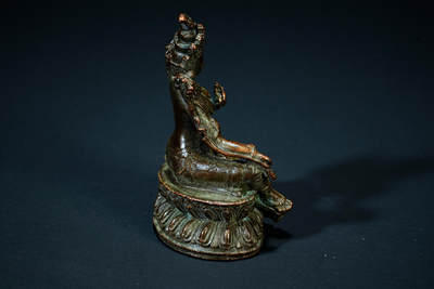 上海都达杂项专场四十七【全场包邮】  尼泊尔铜绿度母佛造像90-73