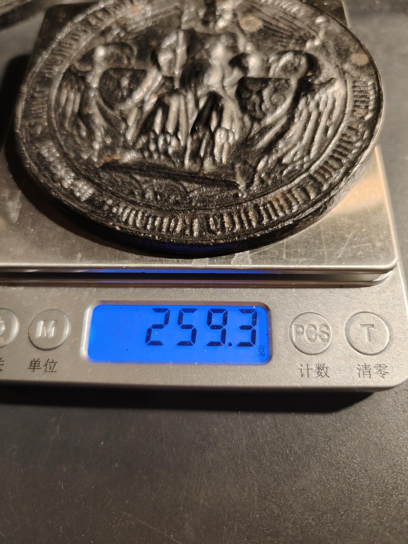 老王徽章第180期 神圣罗马帝国皇帝查理四世印章铁章     直径98mm    重量259.3g