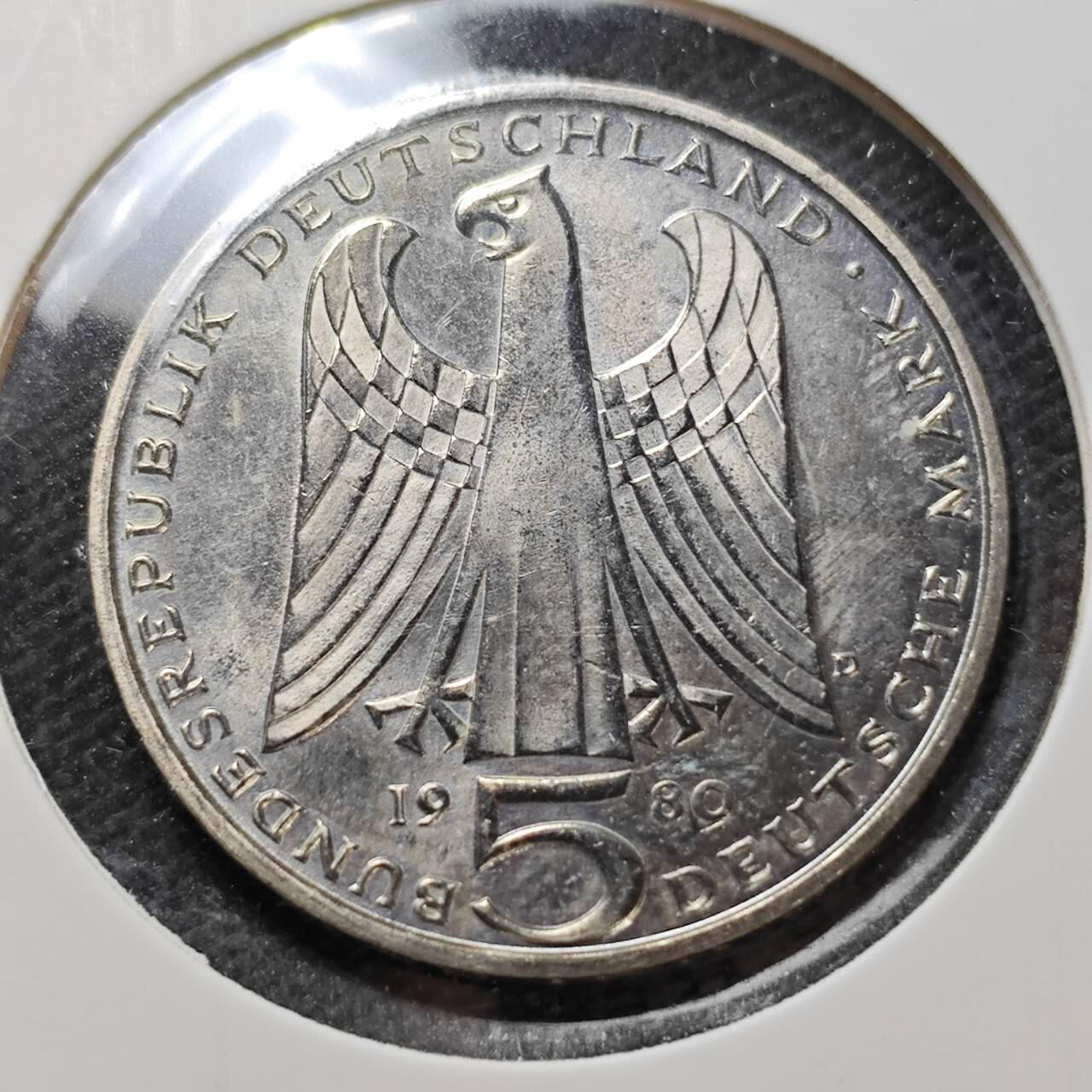 KK钱币收藏小铺  第399期  百期特拍（四拍之三）2月预留时间 周末发货  1980德国5马克纪念币 好品