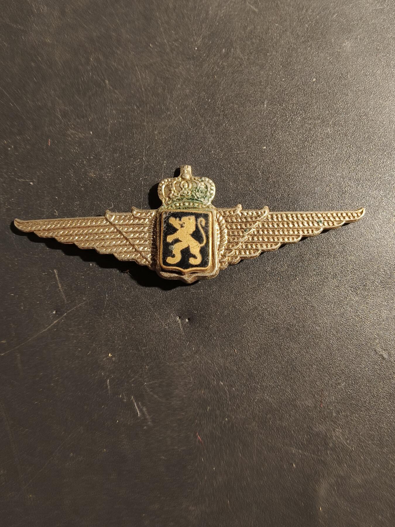 老王徽章第180期 比利时皇家空军军官飞行员帽徽