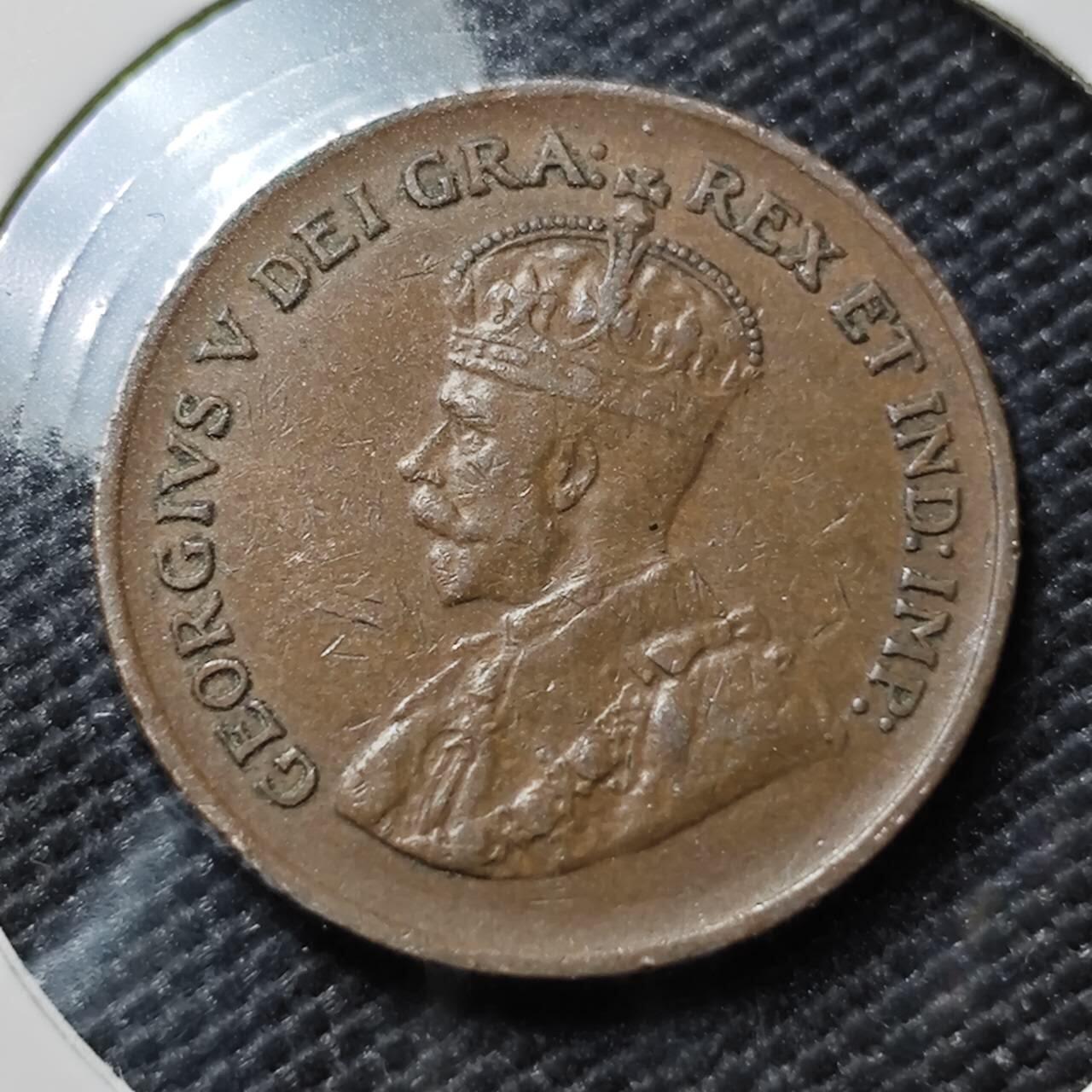 KK钱币收藏小铺  第393期  2月预留时间 周末发货  1932加拿大1分铜币