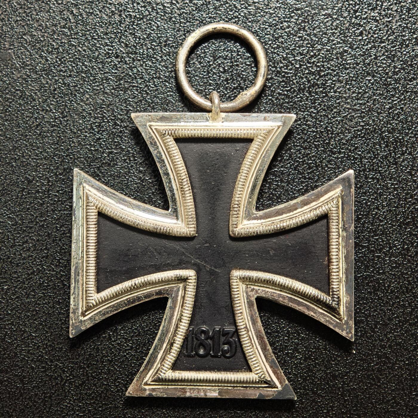 【德藏】世界币章拍卖第164期（拍品征集中~欢迎藏友联系） 德国民族社会主义工人党二级铁十字勋章13厂标 直径约：44mm；重约：17.6g（原图请联系客服）