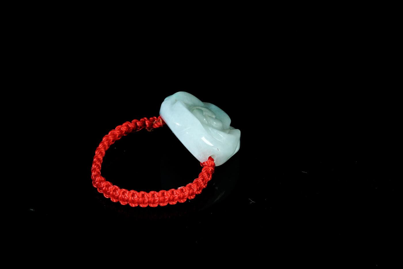 上海都达杂项专场二十八【全场包邮】 天然冰糯种翡翠（A货）富贵花编织戒指 附鉴定证书90-103