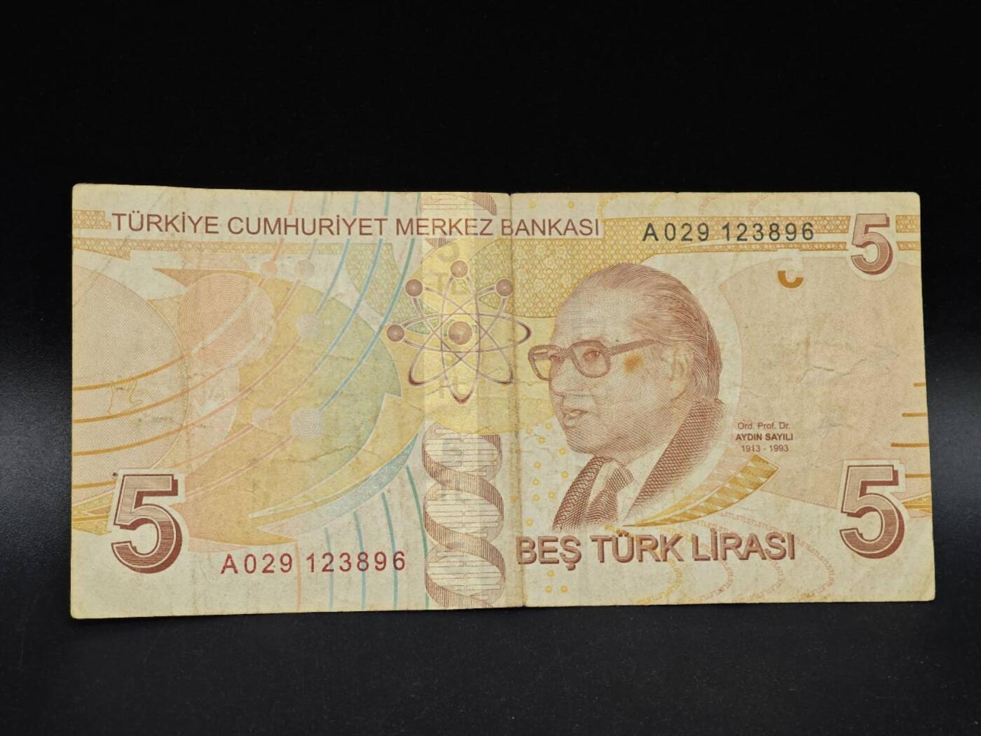 【淘币小摊】实时拍第八百六十四拍   无佣金纸币福利场   年前最后一周 之前的预留小年前全部发出 请更换最新收货地址  土耳其5里拉纸币【有折】