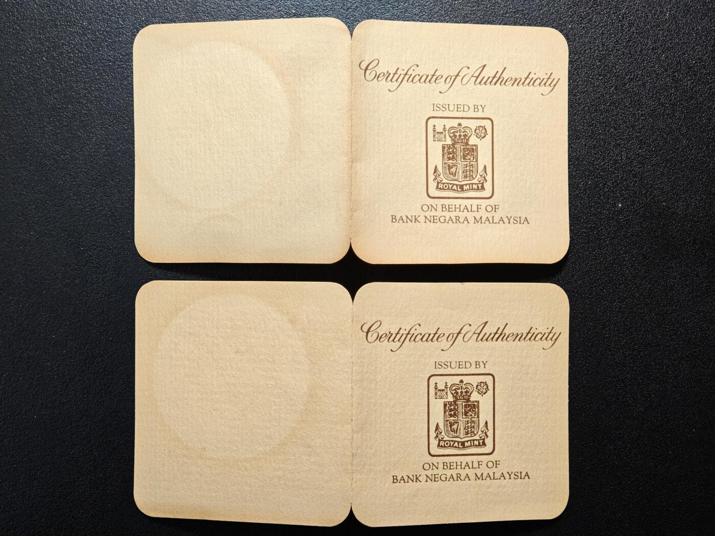 【德藏】世界币章拍卖第164期（拍品征集中~欢迎藏友联系） 1976年 马来西亚野生动物保护15及25林吉特精制纪念银币 925银 带证书 详细尺寸请看拍品介绍