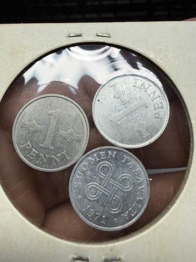 2025年集古藏今外币拍卖第二期-第4场—（总第304拍），可以寄存60天，满160元包邮。 - 1971年/1972年芬兰1芬尼3枚