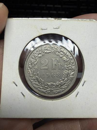 2025年集古藏今外币拍卖第二期-第4场—（总第304拍），可以寄存60天，满160元包邮。 - 1968年瑞士2法郎