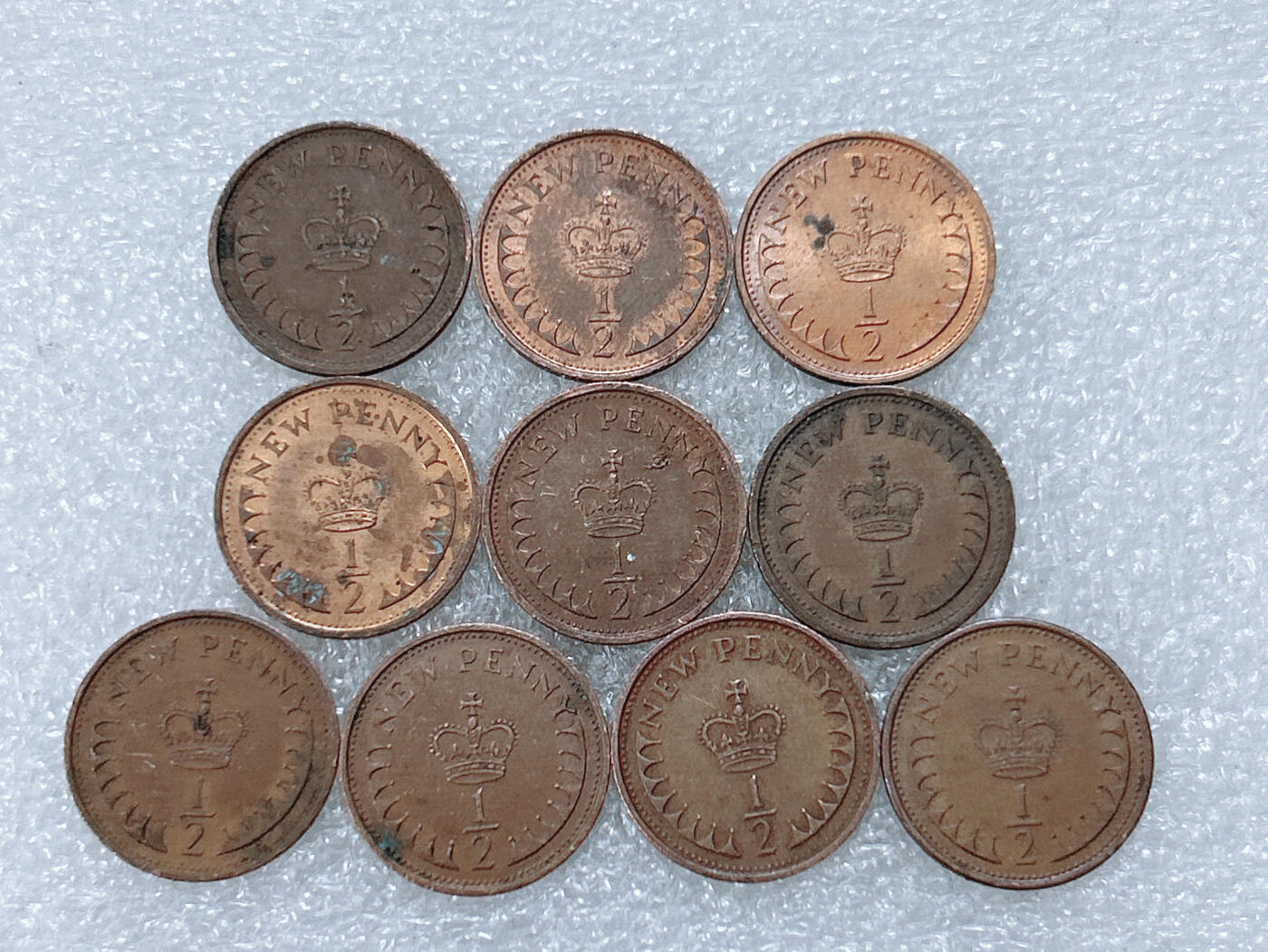 第一海外回流一元起拍收藏 散集专场  第299期 英国1/2便士铜币 花冠女王版 10枚