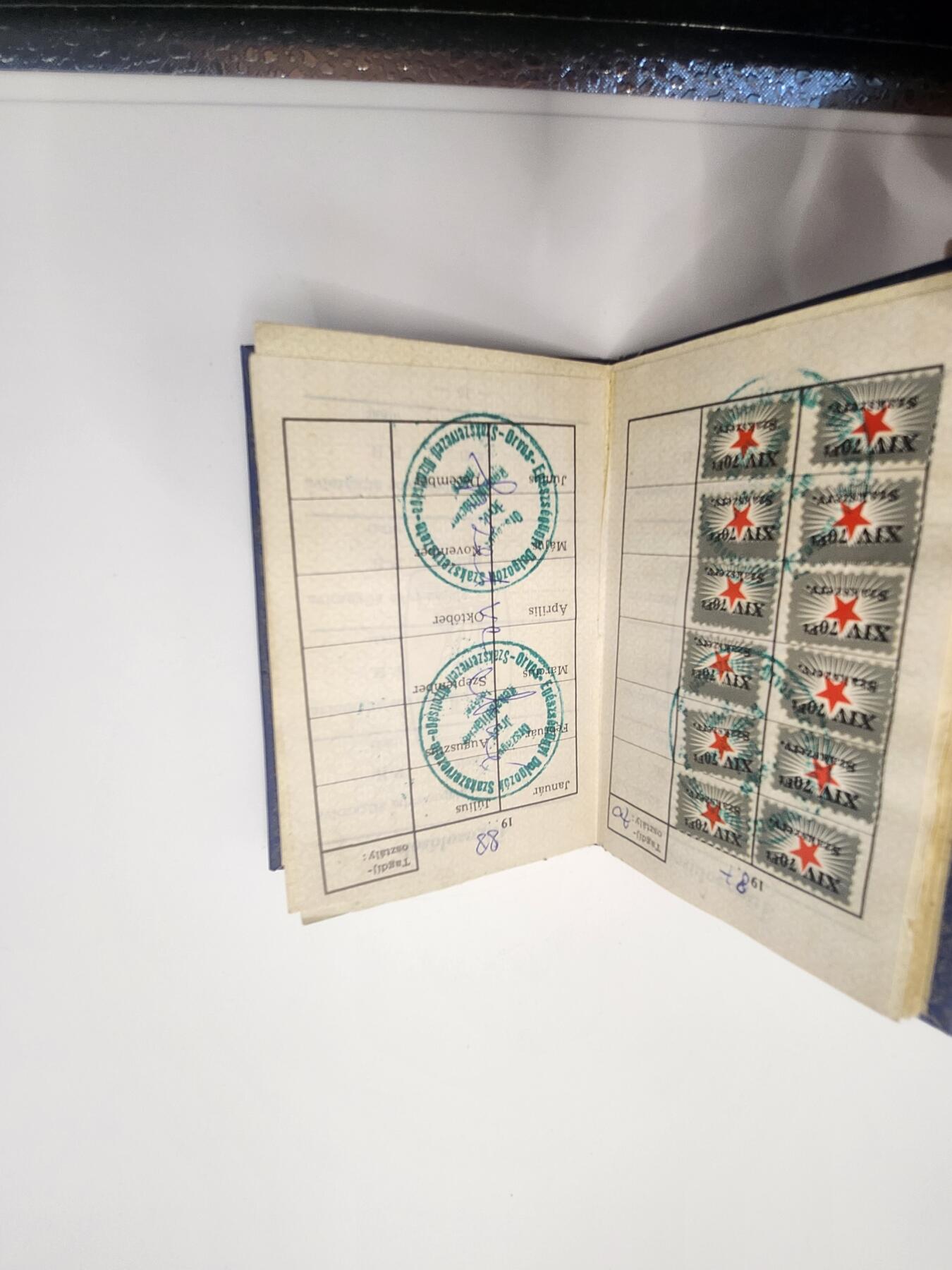 南水社第二次拍卖 匈牙利人民共和国工会会员证书＊2