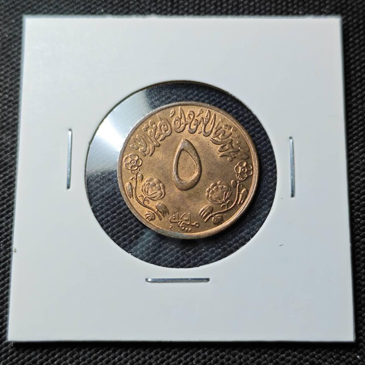 KK钱币收藏小铺  第393期  2月预留时间 周末发货  苏丹5米利姆铜币 好品