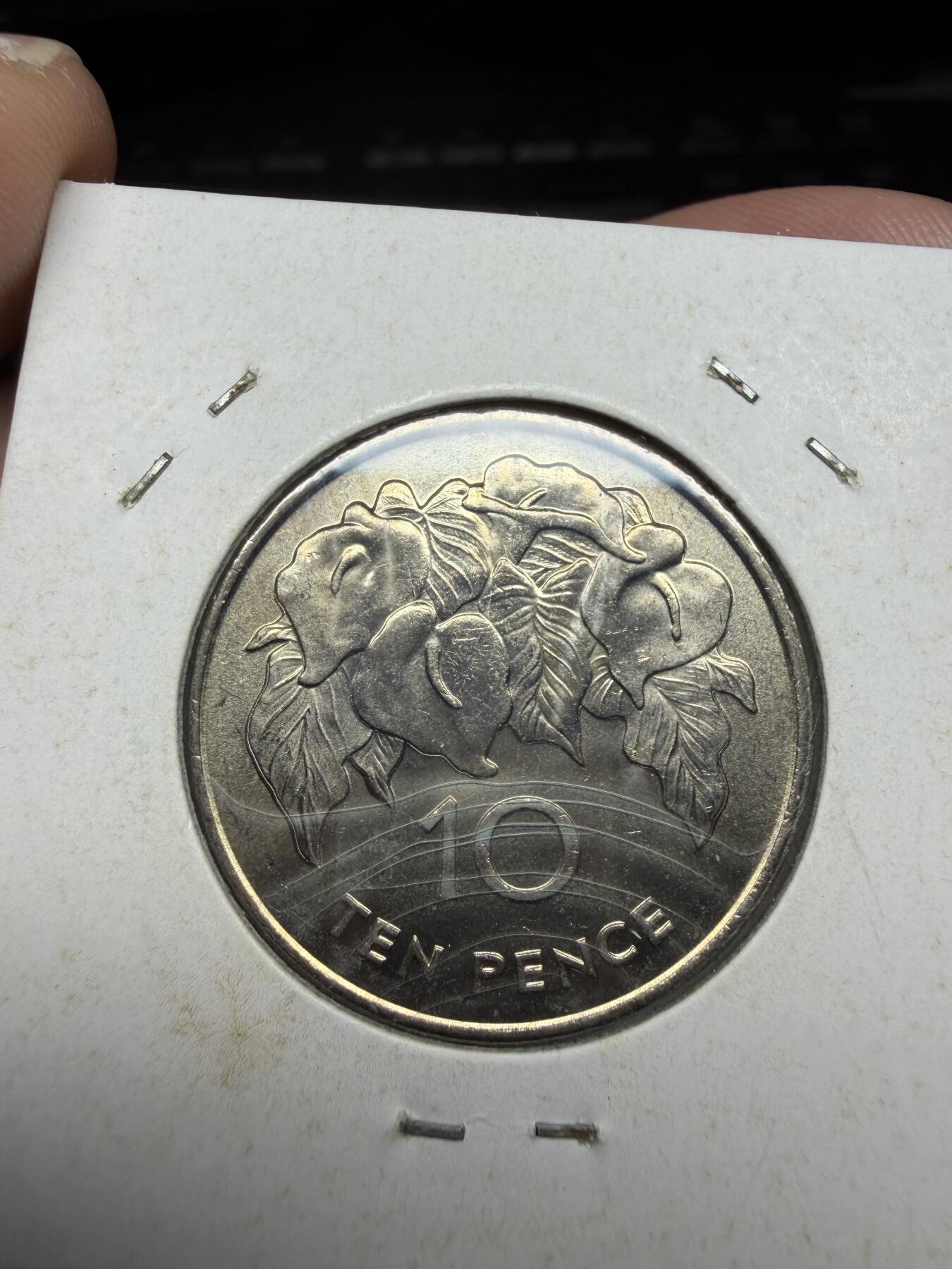 2025年集古藏今外币拍卖第二期-第4场—（总第304拍），可以寄存60天，满160元包邮。 1984年圣赫勒拿和阿森松10便士