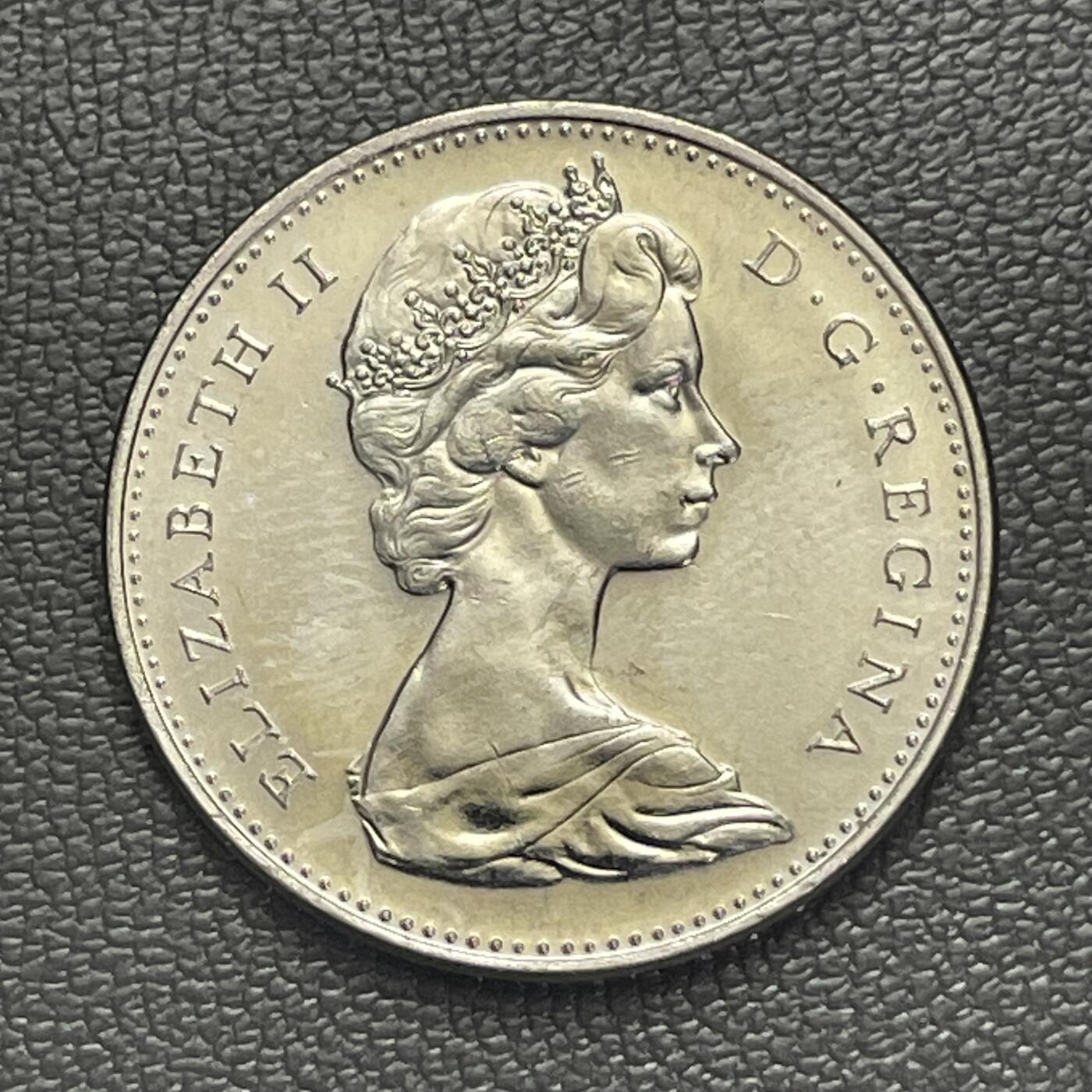 回流0207 加拿大1967年5分 联邦百年纪念镍币 白靴兔