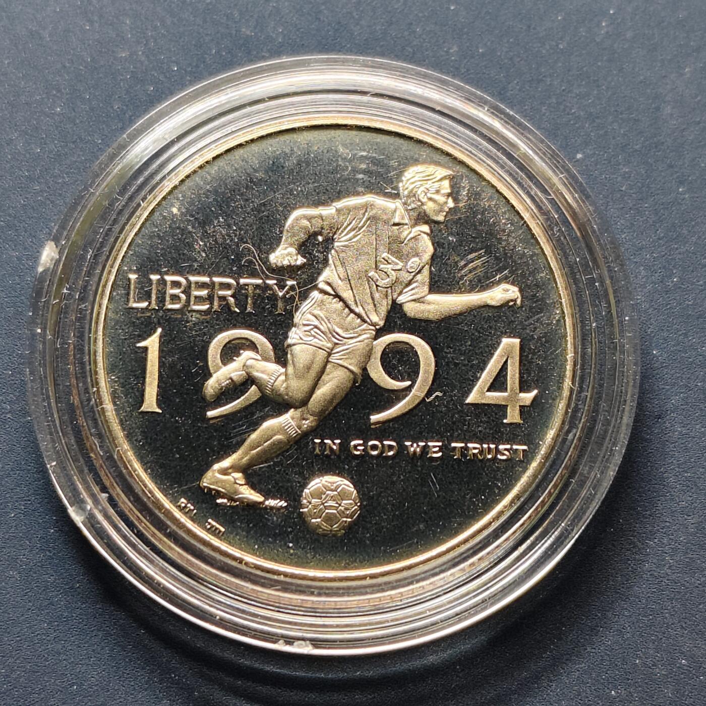 【全场包邮】纯粹捡漏拍500场-持续更新中 美国1994年半元美国世界杯精制纪念币