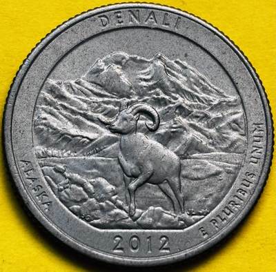 文馨钱币收藏第 293 场，春节前最后一期全部发出，将不予寄存，请悉知 - 美国阿拉斯加州德纳公园 25 美分纪念币