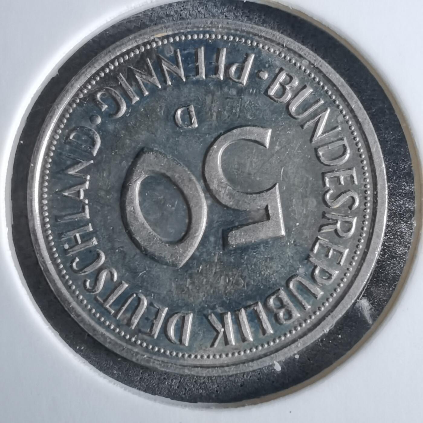 沼泽如烟--第985场 德国1993年50芬尼