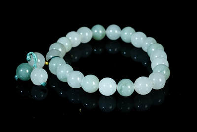 上海都达杂项专场二十八【全场包邮】 - 石英岩玉0.9圆珠手串 附鉴定证书