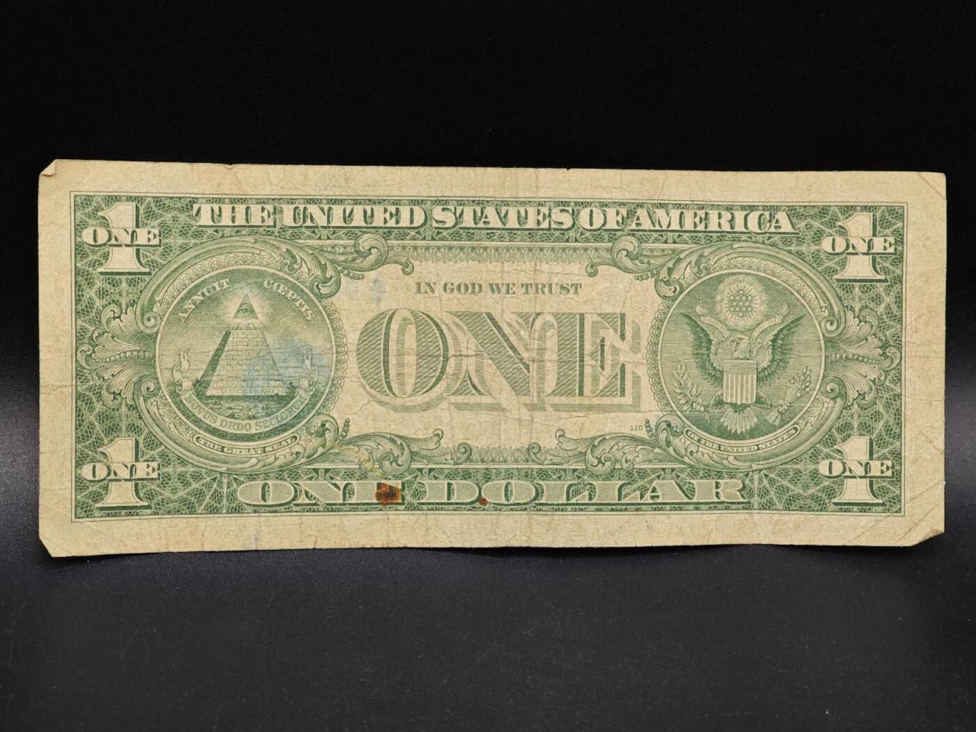 【淘币小摊】实时拍第八百六十四拍   无佣金纸币福利场   年前最后一周 之前的预留小年前全部发出 请更换最新收货地址  美国1957年一元银行券纸币【有折】