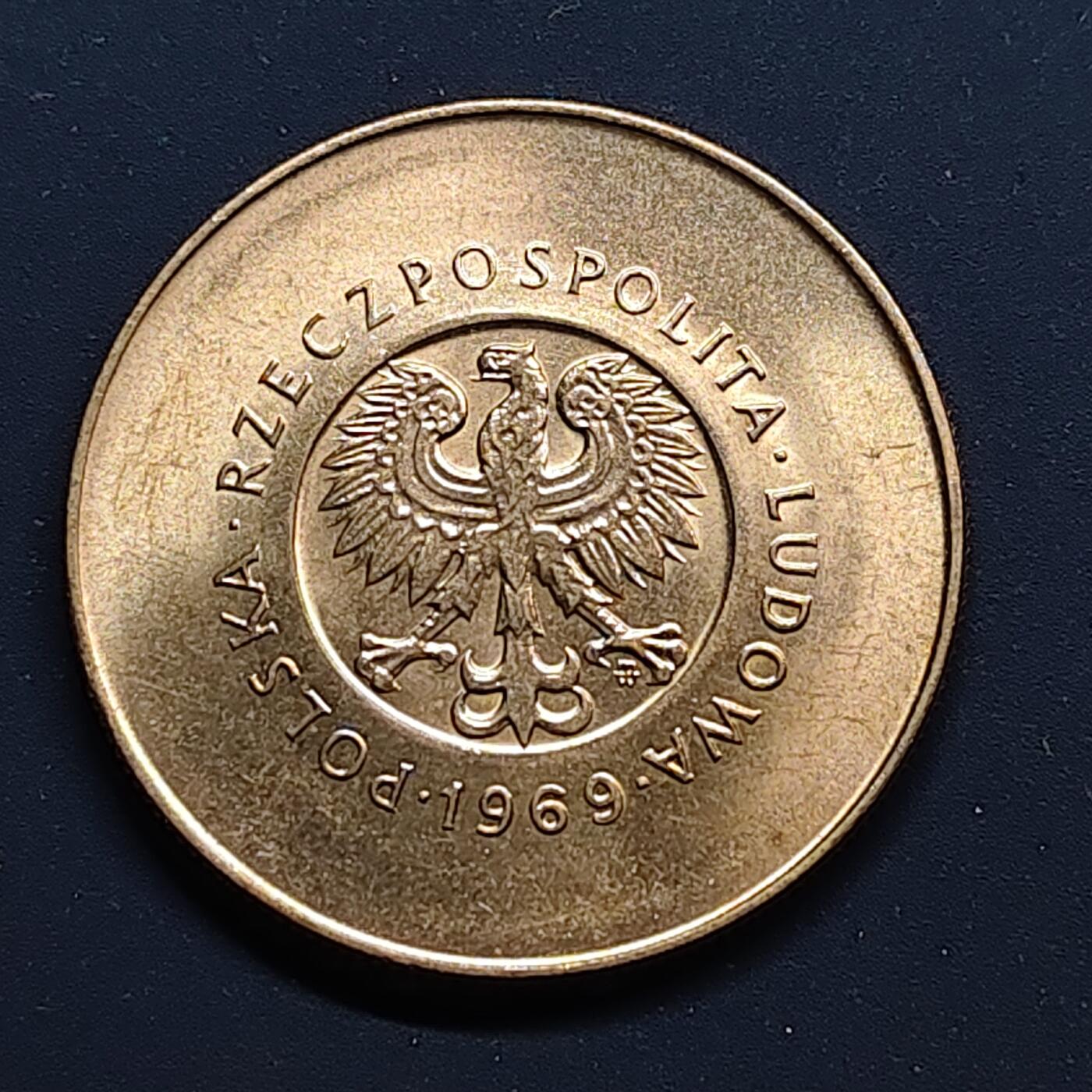 【全场包邮】纯粹捡漏拍500场-持续更新中 波兰1969年10兹罗提波兰人民共和国成立25周年纪念币