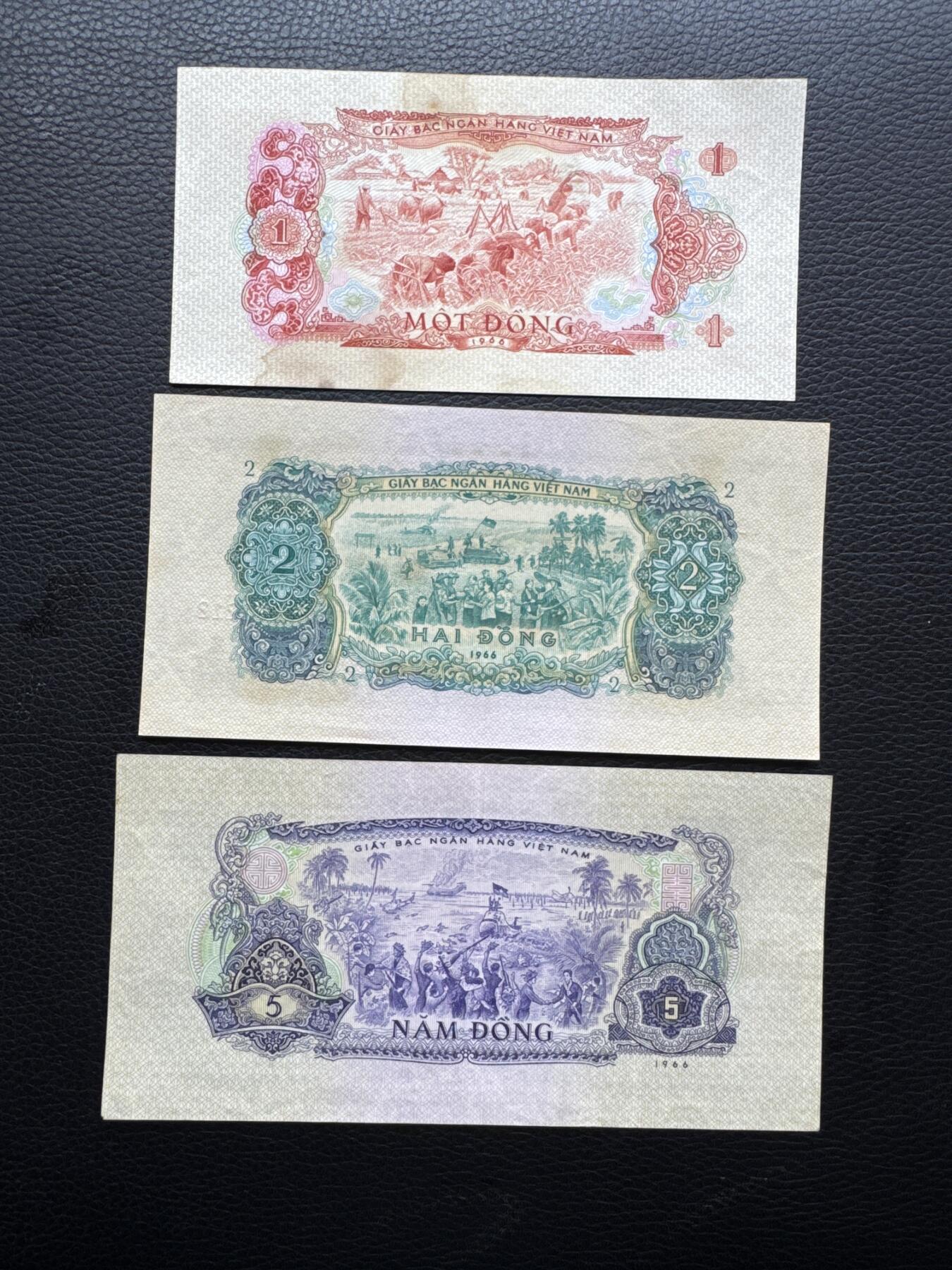 桂P钱币文化工作室拍卖第四十六期，岁末年初专场 中国代印越南民主共和国1966年纸币一套，所有面值都有，集齐不易，热门代印品种