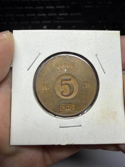 2025年集古藏今外币拍卖第二期-第4场—（总第304拍），可以寄存60天，满160元包邮。 - 1962年瑞典5欧尔