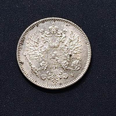 【全场包邮】纯粹捡漏拍500场-持续更新中 - 俄占芬兰1916年双头鹰25盆尼银币