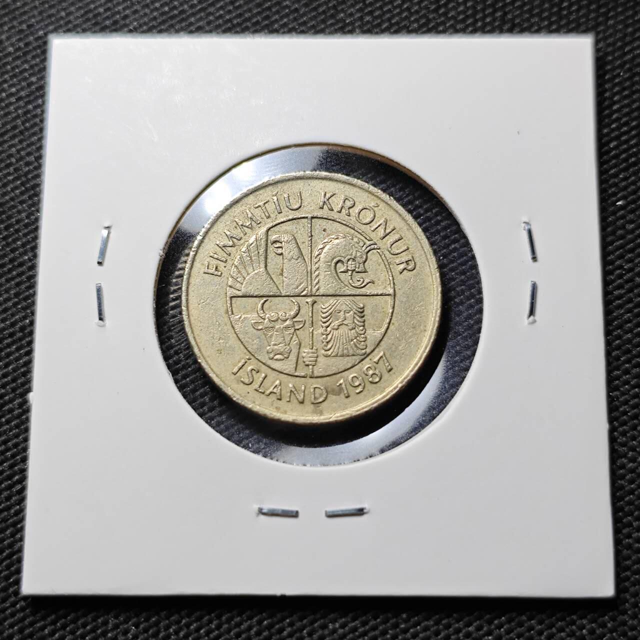 KK钱币收藏小铺  第393期  2月预留时间 周末发货  冰岛50克朗