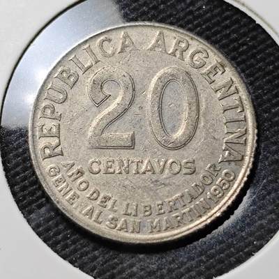 KK钱币收藏小铺  第393期  2月预留时间 周末发货 -  阿根廷20分纪念币