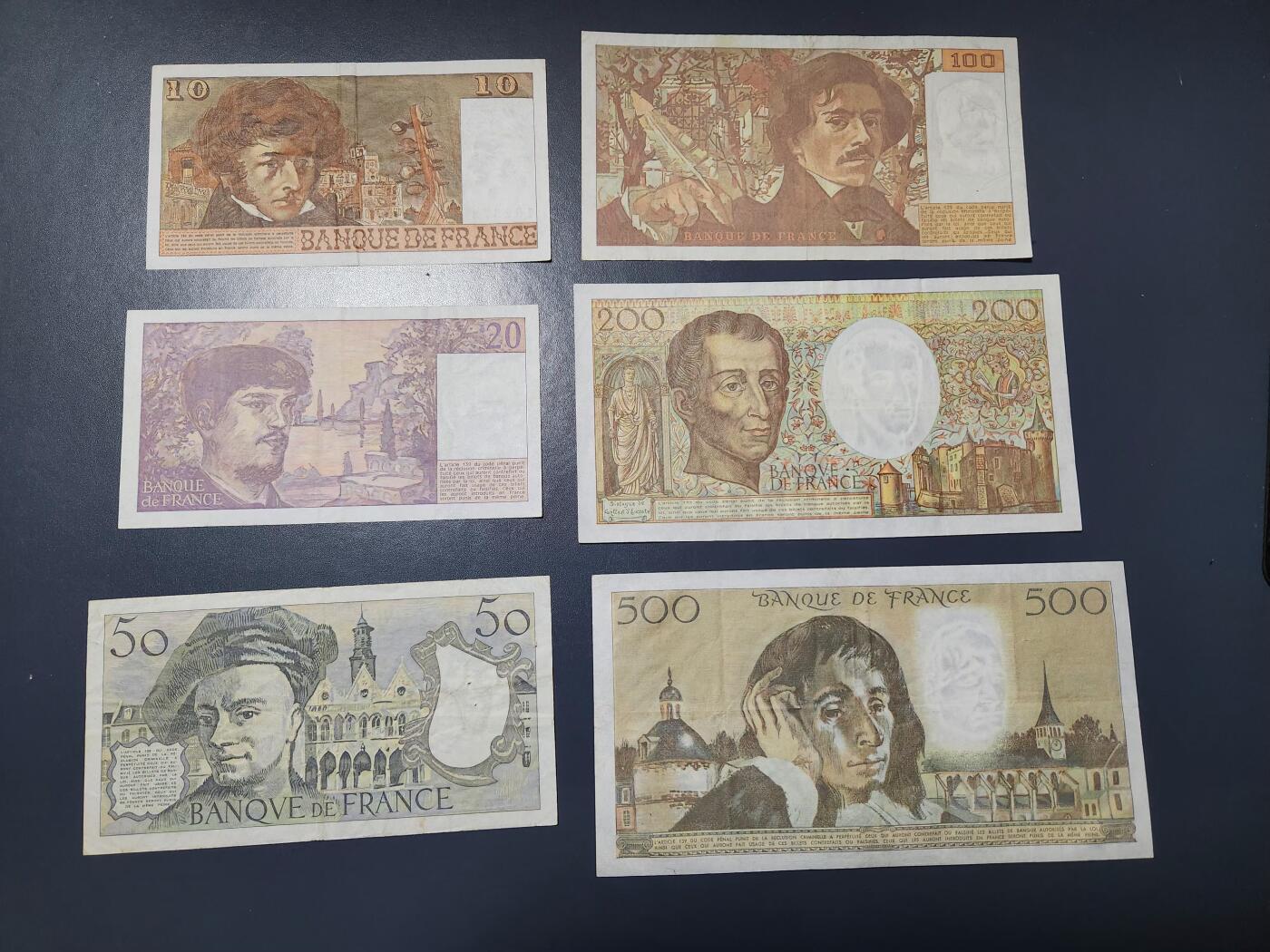 2月4号晚上8点 外国纸币自动截拍第17场 法国美品一套