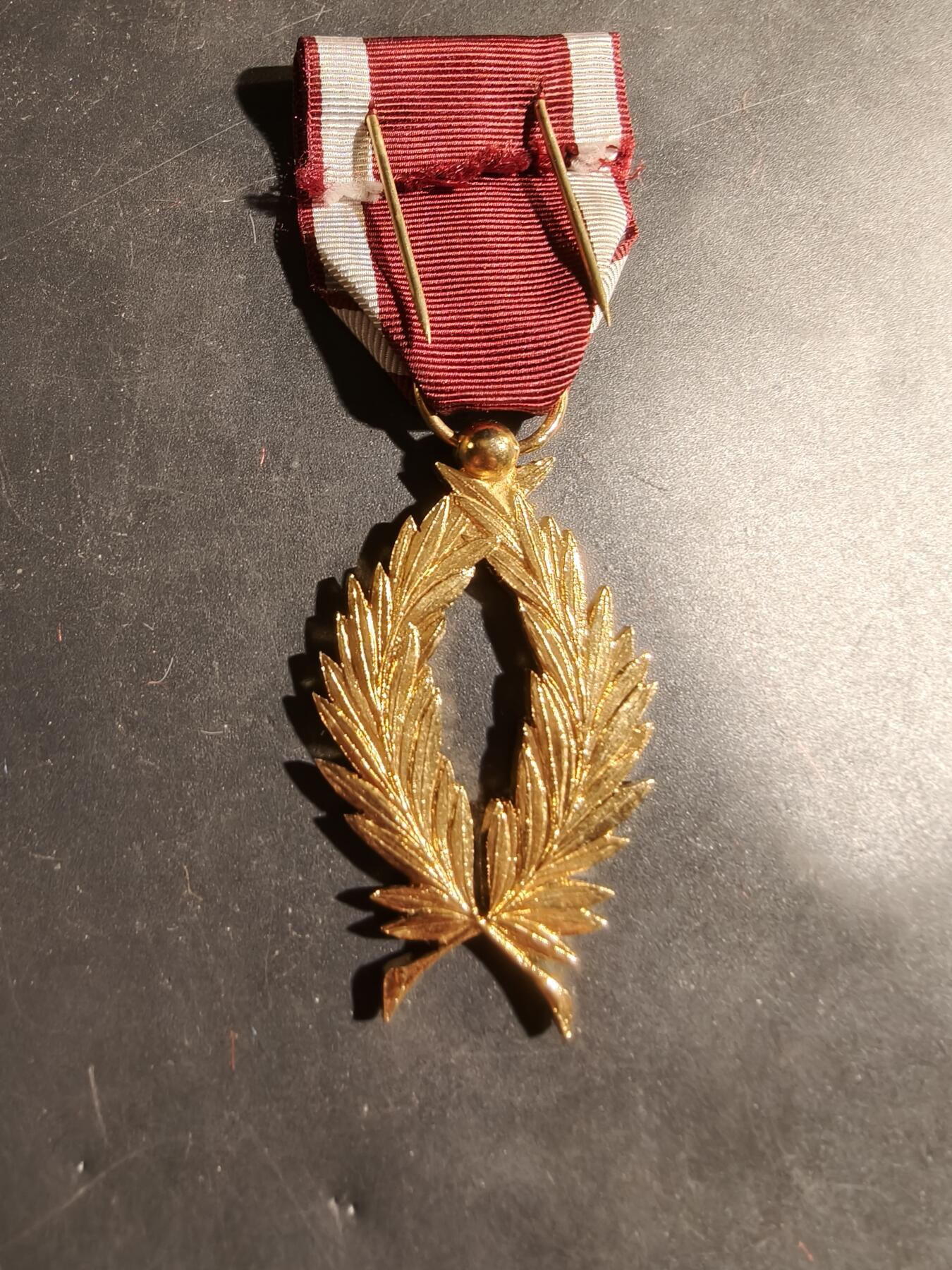 老王徽章第180期 比利时金级棕榈叶奖章