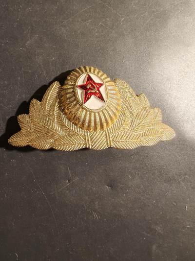 老王徽章第180期 - 苏联陆军礼服大檐帽帽徽
