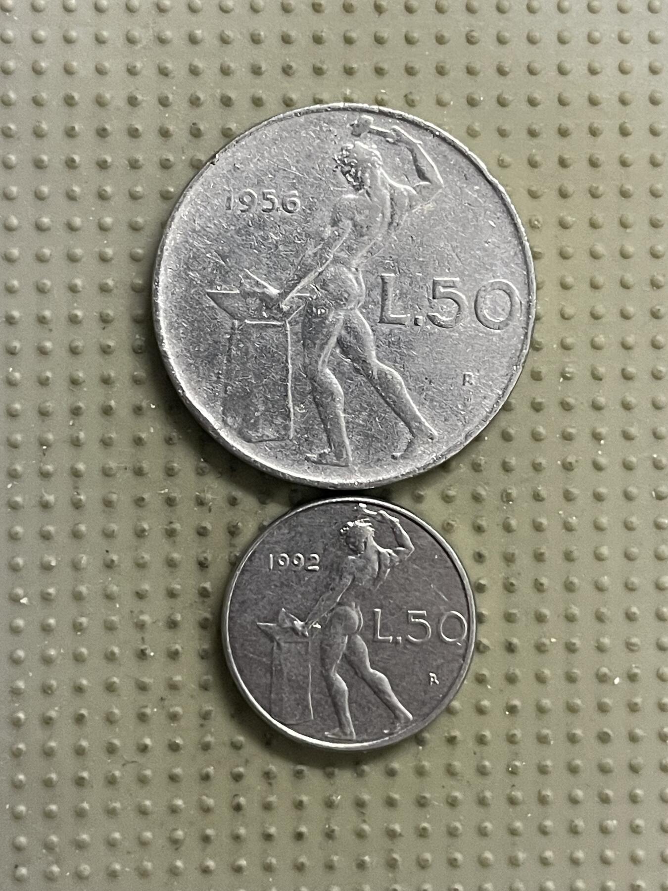 2026年第22场各国散币拍卖（总第172场） 意大利50里拉大小2枚