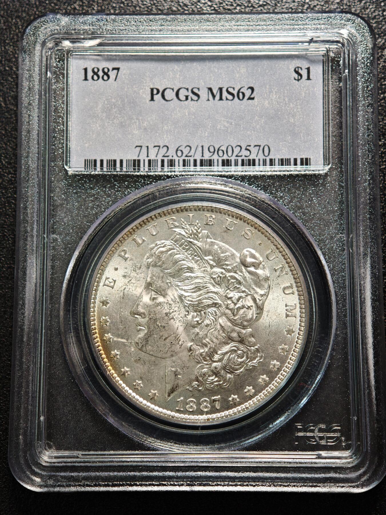 【德藏】世界币章拍卖第164期（拍品征集中~欢迎藏友联系） 1887年 美国摩根银币 PCGS MS62