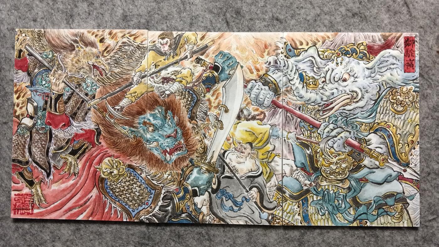 天玑星卡拍第169期《2.5周四截拍》持续收拍收评中 满赠卡需备注 【手绘卡】张先军 狮驼岭三妖 手绘卡