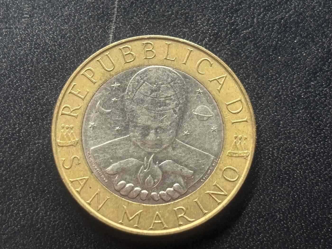邮泉阁限时拍卖第四十一场（硬币在国外。请付邮费6元。） 圣马力诺1998年1000里拉