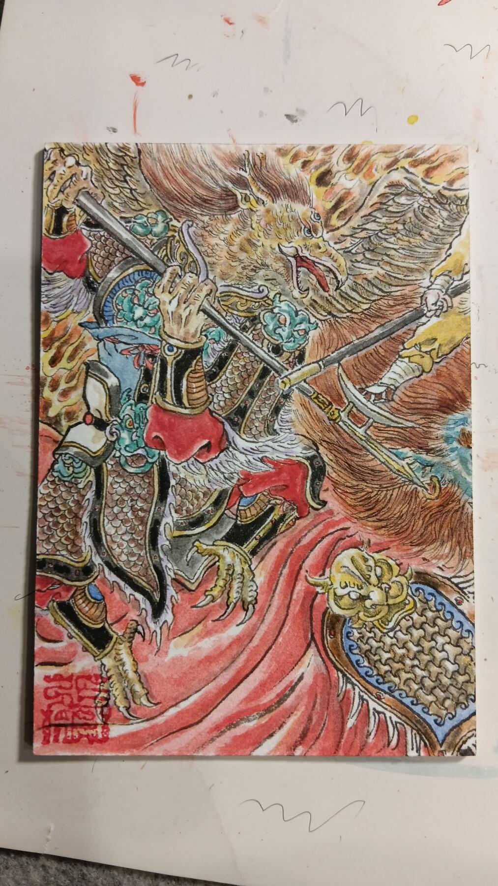 天玑星卡拍第169期《2.5周四截拍》持续收拍收评中 满赠卡需备注 【手绘卡】张先军 狮驼岭三妖 手绘卡