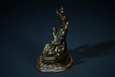 上海都达杂项专场四十七【全场包邮】  尼泊尔铜四臂观音造像90-71