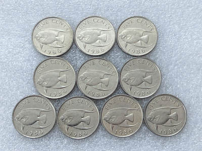 第一海外回流一元起拍收藏 散集专场  第300期 - 百慕大1986年5分硬币 10枚 原光品