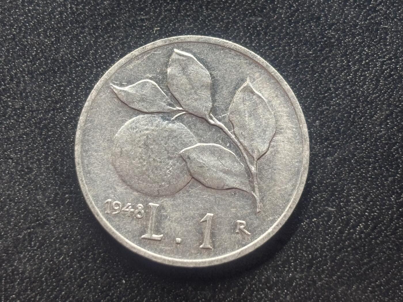 邮泉阁限时拍卖第四十一场（硬币在国外。请付邮费6元。） 意大利1948年1里拉