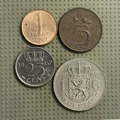 2026年第22场各国散币拍卖（总第172场） - 荷兰1967年4枚
