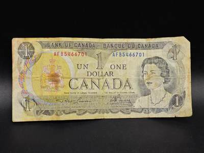 【淘币小摊】实时拍第八百六十四拍   无佣金纸币福利场   年前最后一周 之前的预留小年前全部发出 请更换最新收货地址  - 加拿大1元纸币【有折】