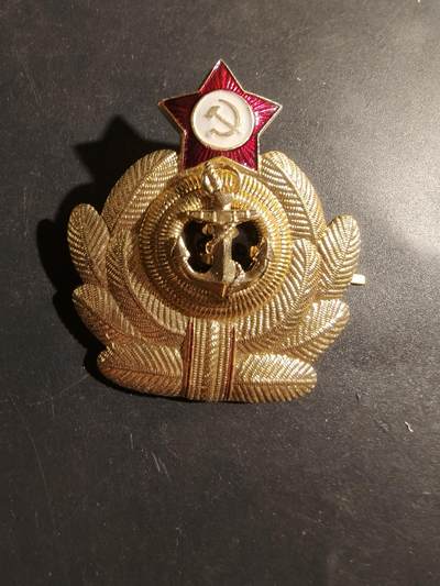 老王徽章第180期 - 苏联海军大檐帽帽徽