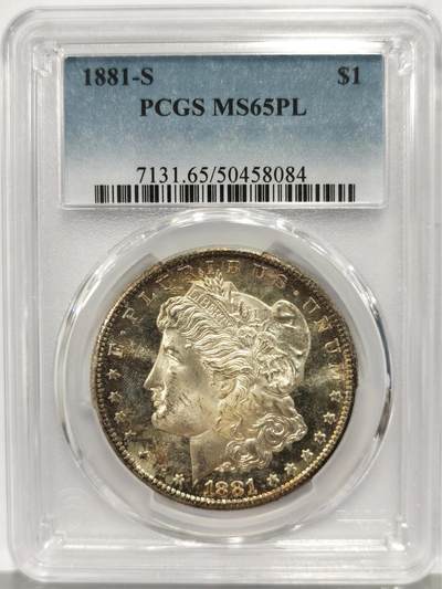 博洋堂“心向春光”2月精品大拍专场暨第160期（全场包邮） - PCGS MS65PL 美国1881年S版摩根$1银币 币面双面图案凝霜质感与底板形成强烈视觉反差 类镜面高分状态下仍留存绝美环五彩包浆实属难得 镜面感十足 近期热涨品种