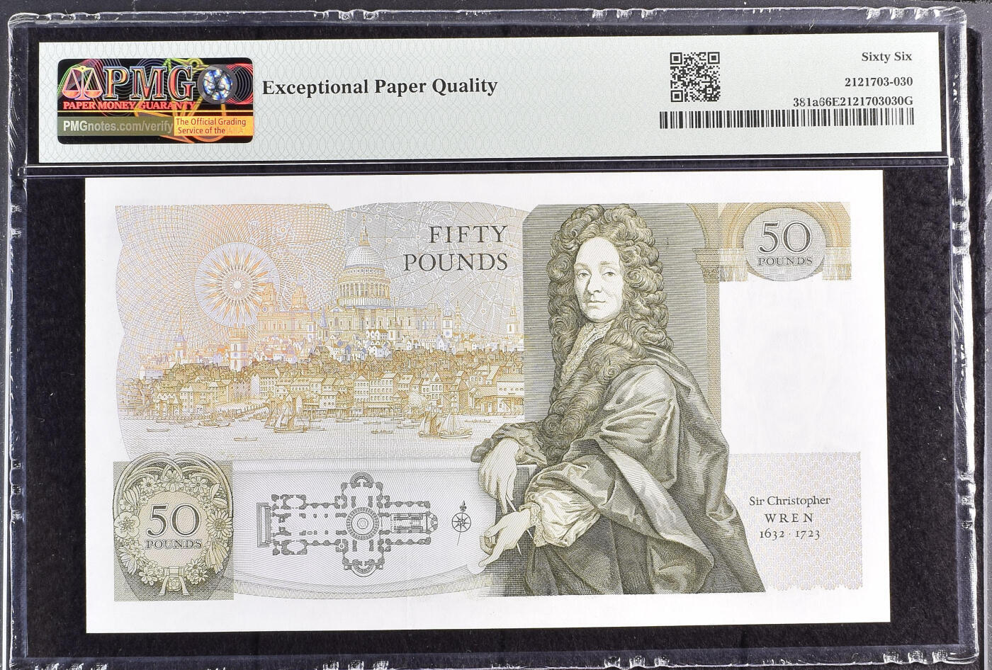 《艾美收藏》第231期-2.8周日外币精品(春节前收官)-世界最佳纸币特辑 英国D序列1981年初版首签A01冠50镑最高值PMG66E无4 D.H.F. Somerset签名 Pick#381a