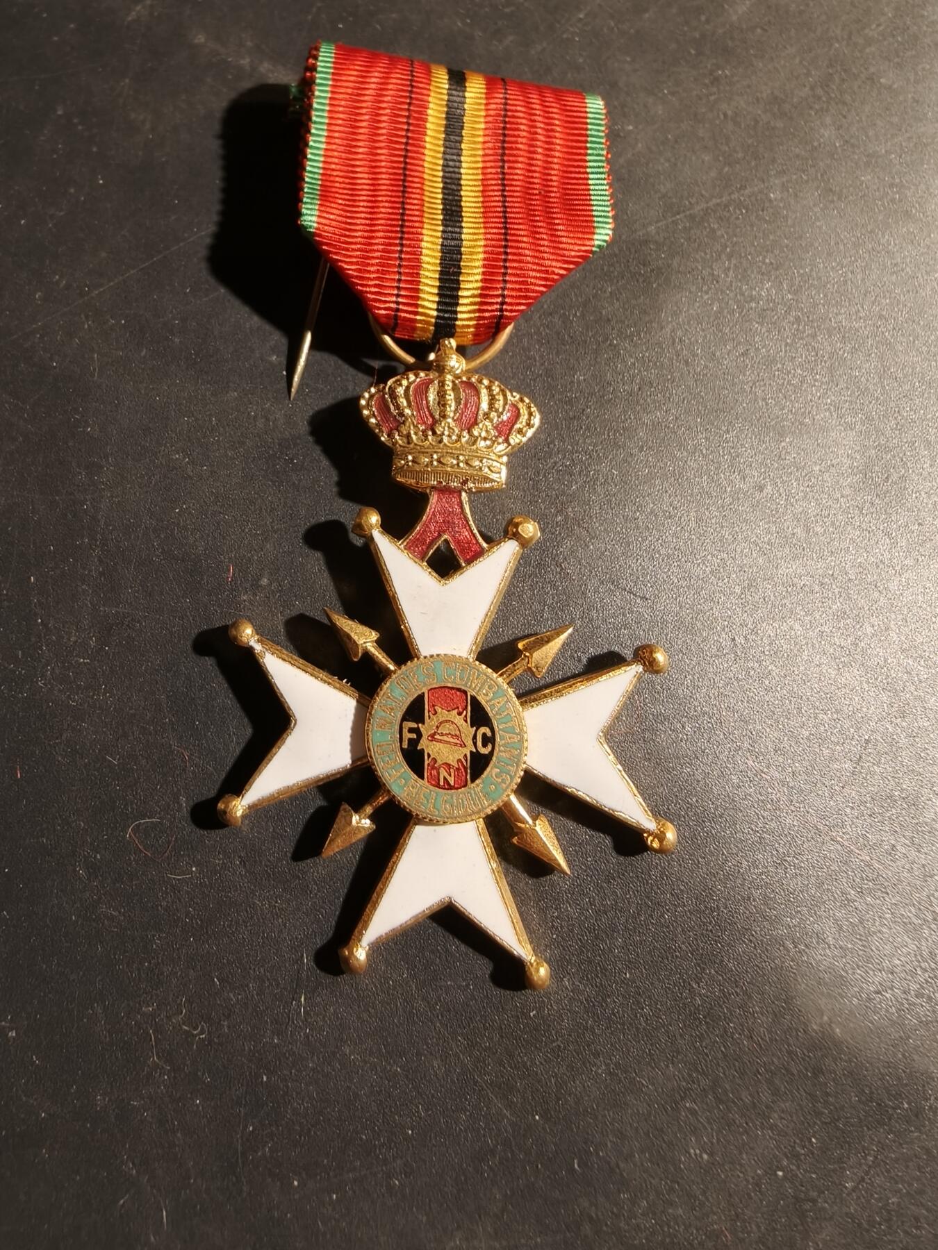 老王徽章第180期 比利时二战国家战斗人员联盟奖章