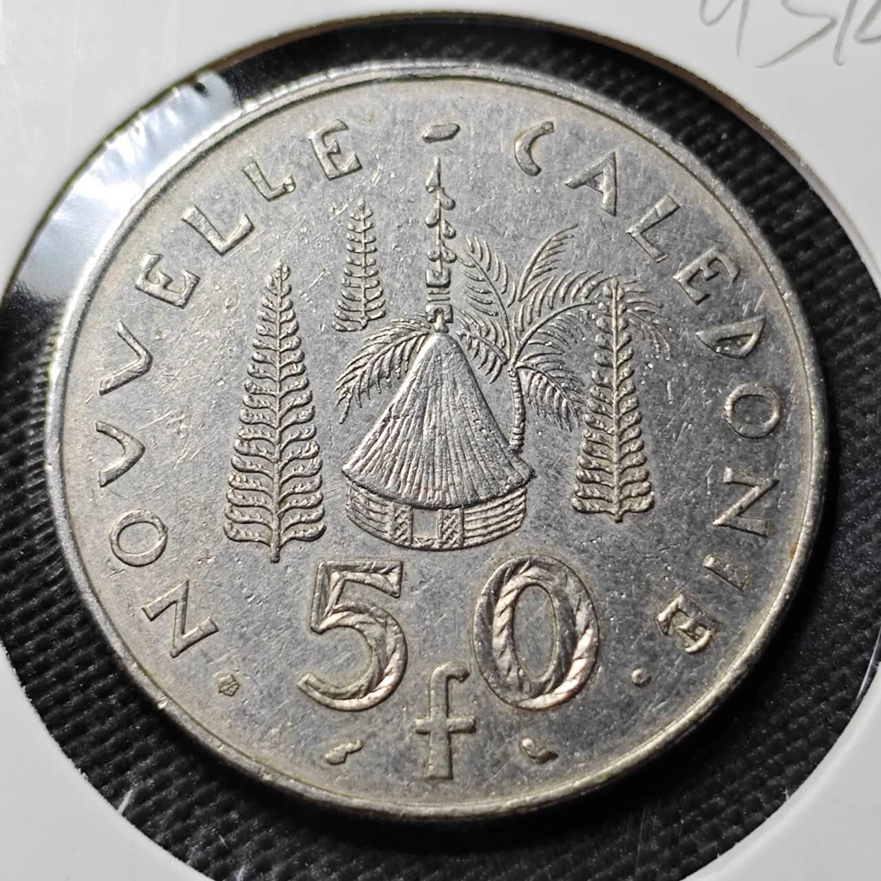 KK钱币收藏小铺  第393期  2月预留时间 周末发货  1972法属新喀里多尼亚50法郎