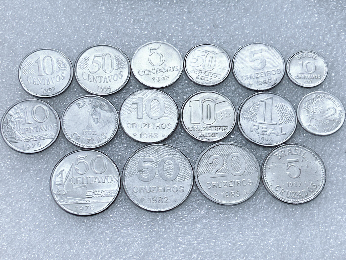 第一海外回流一元起拍收藏 散集专场  第299期 巴西不锈钢币 16枚 无重复