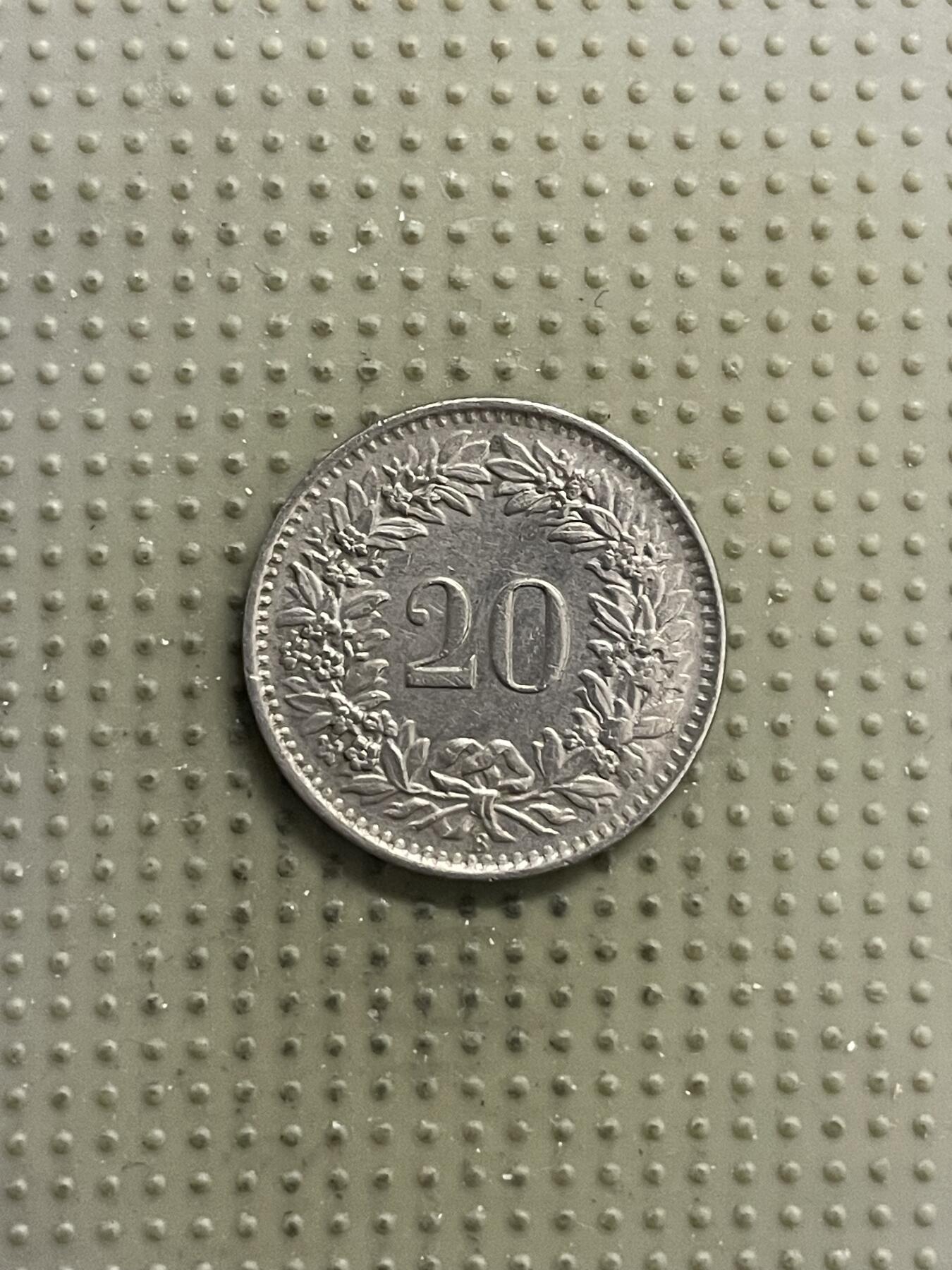 2026年第22场各国散币拍卖（总第172场） 瑞士1963年20生丁