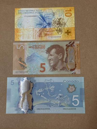 【礼羽收藏】🌏世界钱币拍卖第123期 - 瑞士新西兰加拿大三张豹子号全新unc品相