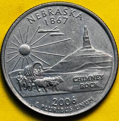 文馨钱币收藏第 293 场，春节前最后一期全部发出，将不予寄存，请悉知 - 2006年 美国 25美分 州币 内布拉斯加州